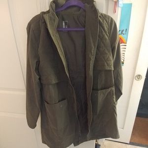 Olive green utility jacket